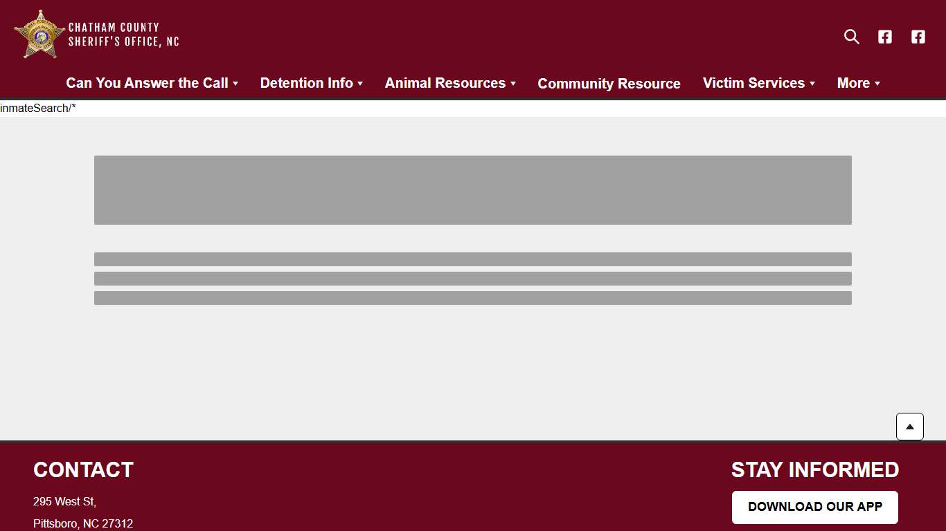 Inmate Search | Chatham County Sheriff’s Office NC